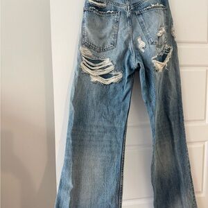 Zara Distressed Blue PERFECT ripped Jeans